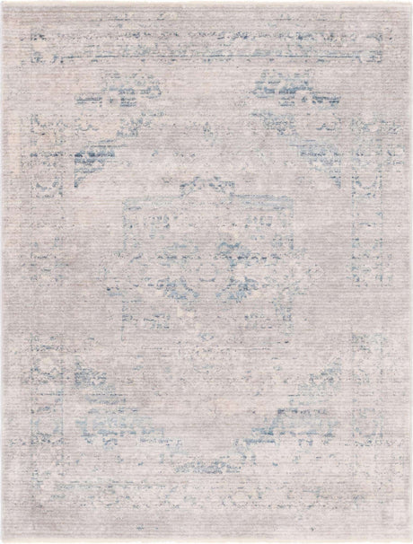 Gray 4' 1 x 5' 7 Noble Rectangle Area Rug 100% Polyester Traditional Distressed Classic Contemporary Carpet for Home Decor for Sale at Rug Engine