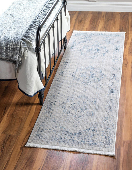 Gray 2' 7 x 10' Noble Runner Area Rug 100% Polyester Traditional Distressed Classic Contemporary Carpet for Home Decor for Sale at Rug Engine