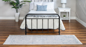 Gray 2' 2 x 5' 11 Noble Runner Area Rug 100% Polyester Traditional Distressed Classic Contemporary Carpet for Home Decor for Sale at Rug Engine