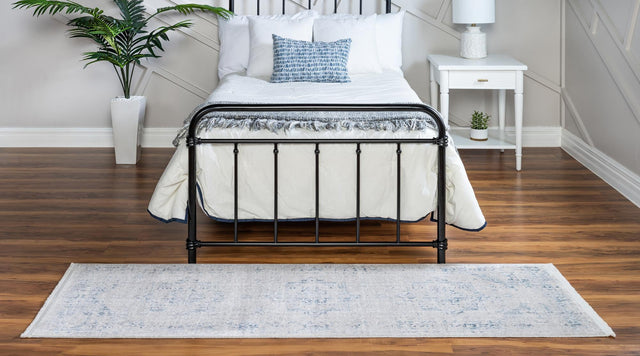 Gray 2' 2 x 5' 11 Noble Runner Area Rug 100% Polyester Traditional Distressed Classic Contemporary Carpet for Home Decor for Sale at Rug Engine