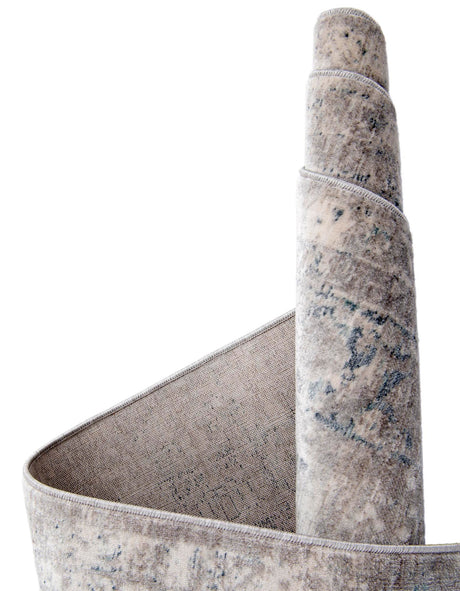 Gray 2' 2 x 5' 11 Noble Runner Area Rug 100% Polyester Traditional Distressed Classic Contemporary Carpet for Home Decor for Sale at Rug Engine