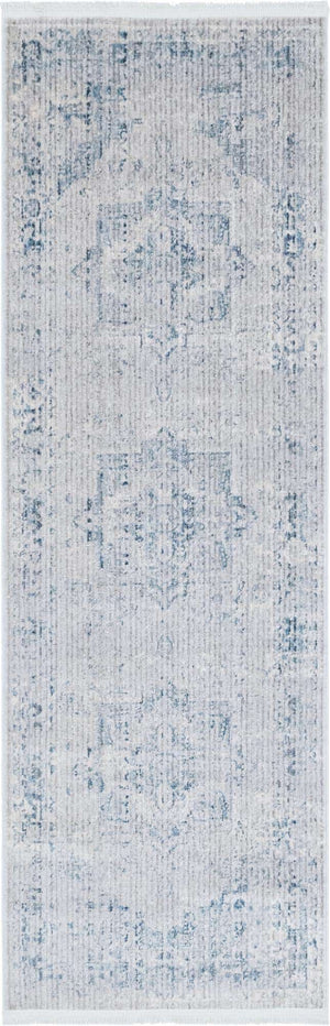 Gray 2' 2 x 5' 11 Noble Runner Area Rug 100% Polyester Traditional Distressed Classic Contemporary Carpet for Home Decor for Sale at Rug Engine