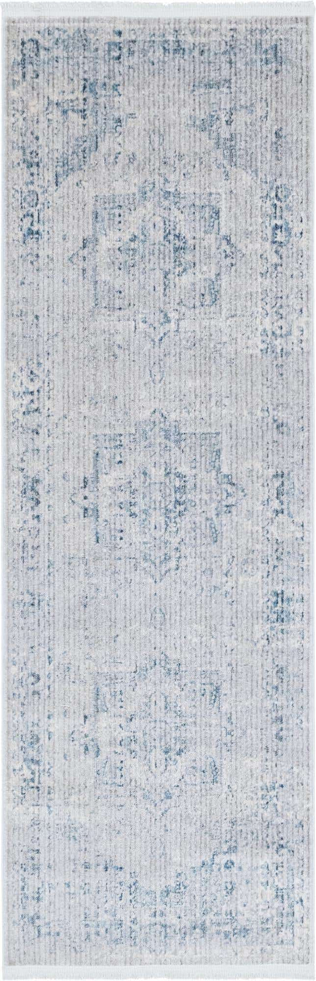 Gray 2' 2 x 5' 11 Noble Runner Area Rug 100% Polyester Traditional Distressed Classic Contemporary Carpet for Home Decor for Sale at Rug Engine