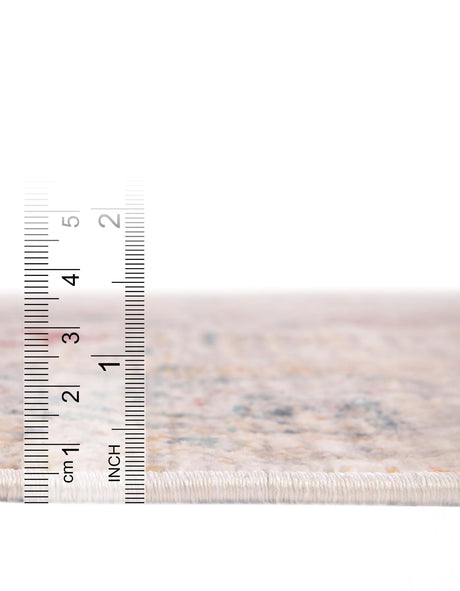 Ivory 3' 10 x 3' 10 Noble Round Area Rug 100% Polyester Traditional Distressed Classic Contemporary Carpet for Home Decor for Sale at Rug Engine