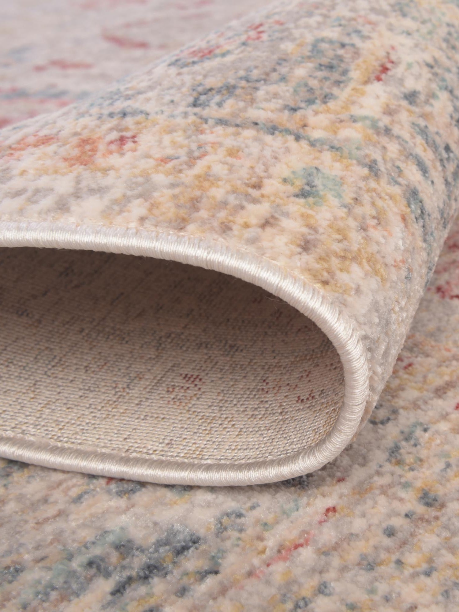 Ivory 2' 2 x 3' 1 Noble Rectangle Area Rug 100% Polyester Traditional Distressed Classic Contemporary Carpet for Home Decor for Sale at Rug Engine