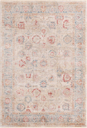 Ivory 5' 1 x 7' 10 Noble Rectangle Area Rug 100% Polyester Traditional Distressed Classic Contemporary Carpet for Home Decor for Sale at Rug Engine