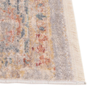 Ivory 2' 7 x 10' Noble Runner Area Rug 100% Polyester Traditional Distressed Classic Contemporary Carpet for Home Decor for Sale at Rug Engine