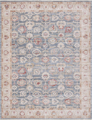 Blue 10' x 13' 5 Noble Rectangle Area Rug 100% Polyester Traditional Distressed Classic Contemporary Carpet for Home Decor for Sale at Rug Engine