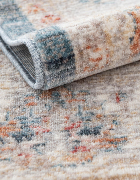 Blue 4' x 5' 7 Noble Rectangle Area Rug 100% Polyester Traditional Distressed Classic Contemporary Carpet for Home Decor for Sale at Rug Engine