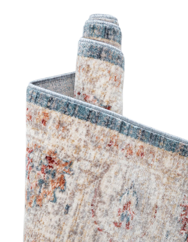 Blue 4' x 5' 7 Noble Rectangle Area Rug 100% Polyester Traditional Distressed Classic Contemporary Carpet for Home Decor for Sale at Rug Engine