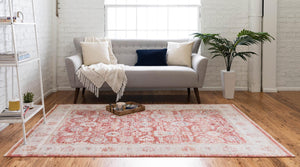 Red 10' x 13' 5 Noble Rectangle Area Rug 100% Polyester Traditional Distressed Classic Contemporary Carpet for Home Decor for Sale at Rug Engine