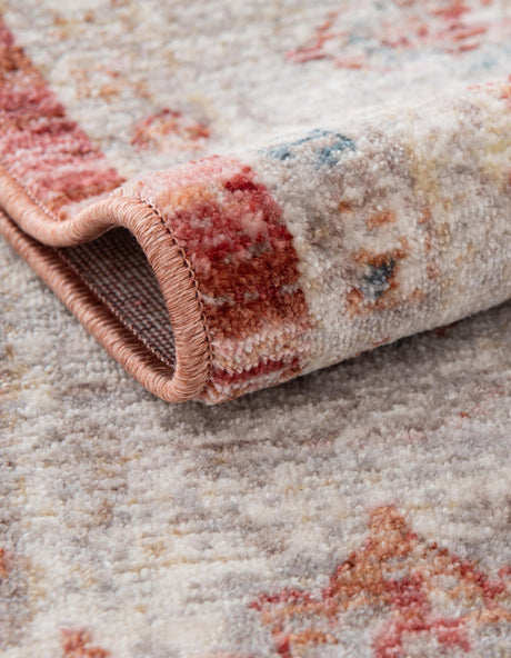 Red 8' x 10' Noble Rectangle Area Rug 100% Polyester Traditional Distressed Classic Contemporary Carpet for Home Decor for Sale at Rug Engine