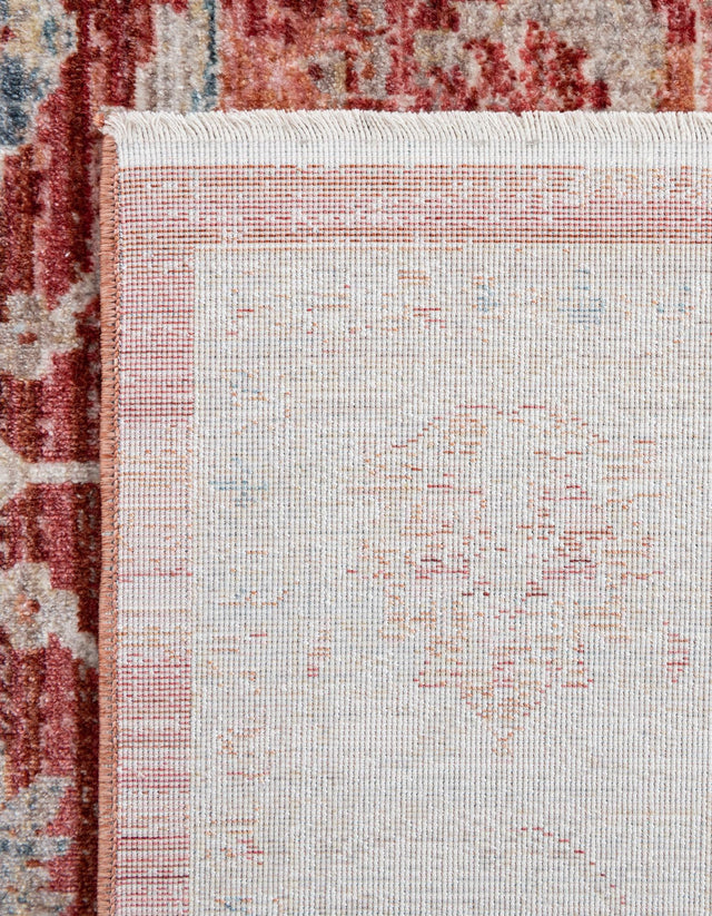 Red 5' 1 x 7' 10 Noble Rectangle Area Rug 100% Polyester Traditional Distressed Classic Contemporary Carpet for Home Decor for Sale at Rug Engine
