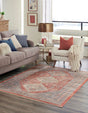 Red 2' 2 x 3' 1 Noble Rectangle Area Rug 100% Polyester Traditional Distressed Classic Contemporary Carpet for Home Decor for Sale at Rug Engine
