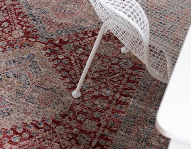 Red 2' 2 x 3' 1 Noble Rectangle Area Rug 100% Polyester Traditional Distressed Classic Contemporary Carpet for Home Decor for Sale at Rug Engine