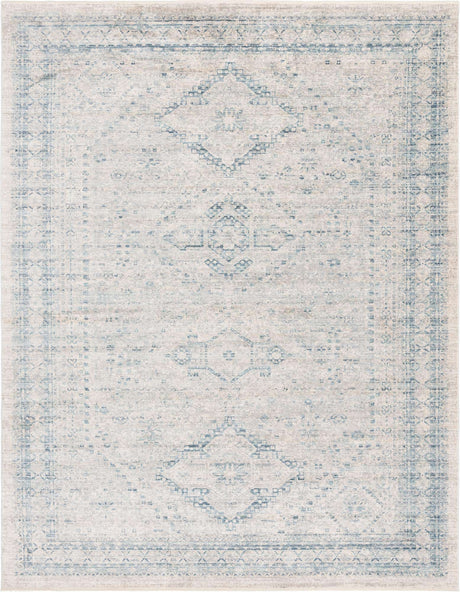 Gray 10' x 13' 5 Noble Rectangle Area Rug 100% Polyester Traditional Distressed Classic Contemporary Carpet for Home Decor for Sale at Rug Engine