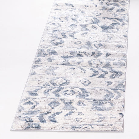 Blue 2' 2 x 6' 1 Caspian Runner Area Rug 60% Polypropylene & 40% Polyester With Cotton Backing Modern Chic Carpet for Home Interior Design Decorating for Sale at Rug Engine
