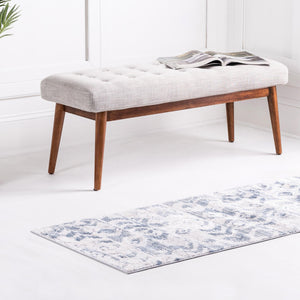 Blue 2' 2 x 6' 1 Caspian Runner Area Rug 60% Polypropylene & 40% Polyester With Cotton Backing Modern Chic Carpet for Home Interior Design Decorating for Sale at Rug Engine