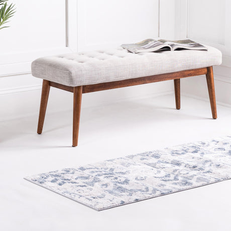 Blue 2' 2 x 6' 1 Caspian Runner Area Rug 60% Polypropylene & 40% Polyester With Cotton Backing Modern Chic Carpet for Home Interior Design Decorating for Sale at Rug Engine