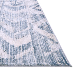 Blue 2' 2 x 6' 1 Caspian Runner Area Rug 60% Polypropylene & 40% Polyester With Cotton Backing Modern Chic Carpet for Home Interior Design Decorating for Sale at Rug Engine