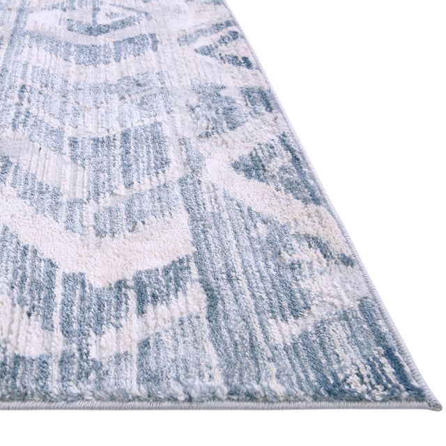 Blue 2' 2 x 6' 1 Caspian Runner Area Rug 60% Polypropylene & 40% Polyester With Cotton Backing Modern Chic Carpet for Home Interior Design Decorating for Sale at Rug Engine