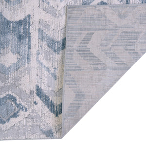Blue 2' 2 x 6' 1 Caspian Runner Area Rug 60% Polypropylene & 40% Polyester With Cotton Backing Modern Chic Carpet for Home Interior Design Decorating for Sale at Rug Engine