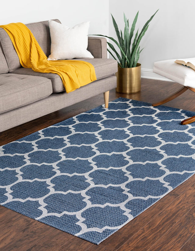 Navy Blue 2' 2 x 3' 1 Decatur Rectangle Area Rug 100% Cotton All Natural Sustainable Eco-Friendly Carpet for Dining Living Office Dorm Rooms for Sale at Rug Engine