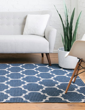 Navy Blue 2' 2 x 3' 1 Decatur Rectangle Area Rug 100% Cotton All Natural Sustainable Eco-Friendly Carpet for Dining Living Office Dorm Rooms for Sale at Rug Engine