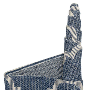 Navy Blue 4' 2 x 6' 1 Decatur Rectangle Area Rug 100% Cotton All Natural Sustainable Eco-Friendly Carpet for Dining Living Office Dorm Rooms for Sale at Rug Engine