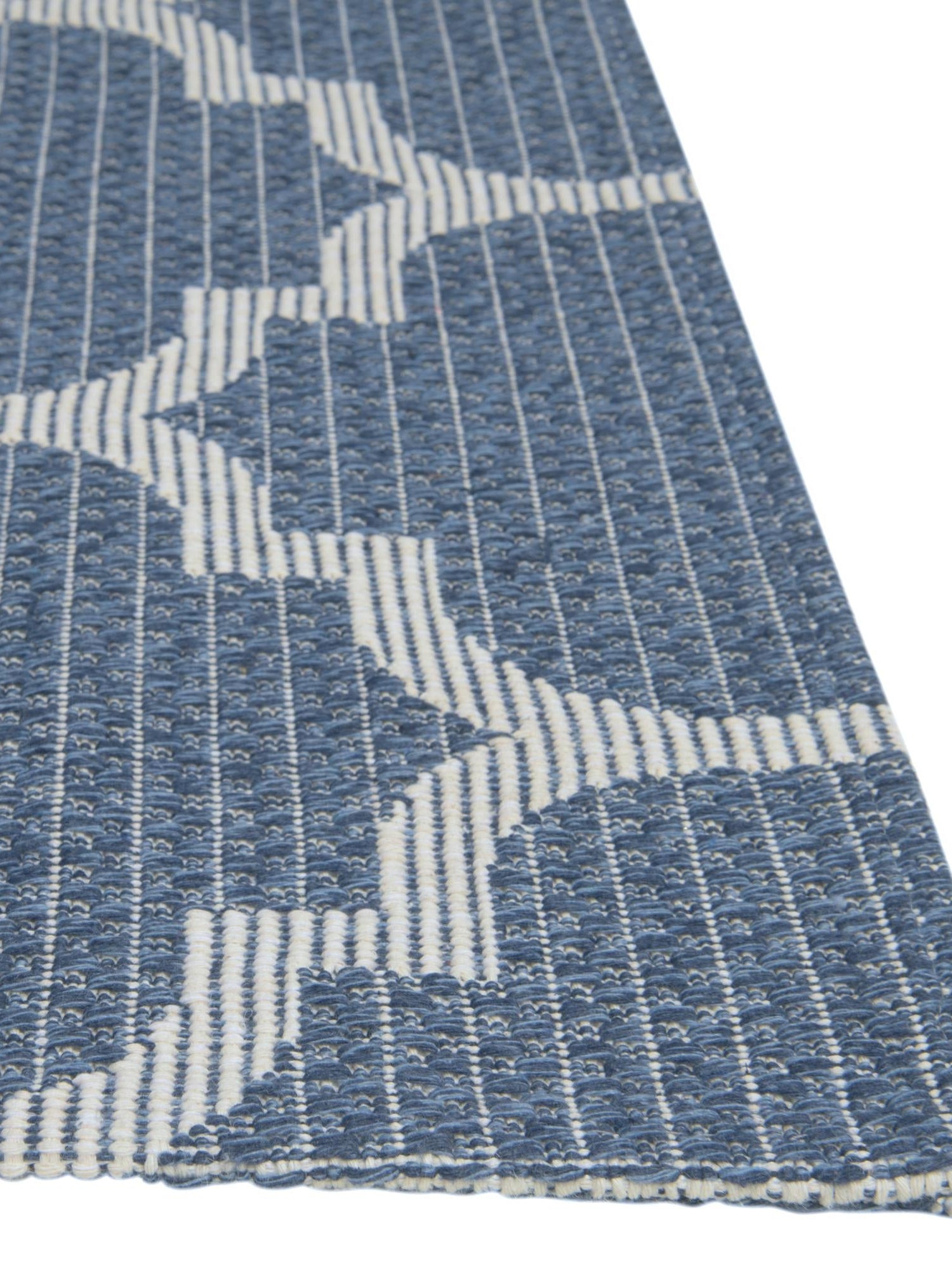Navy Blue 2' x 7' 10 Decatur Runner Area Rug 100% Cotton All Natural Sustainable Eco-Friendly Carpet for Dining Living Office Dorm Rooms for Sale at Rug Engine