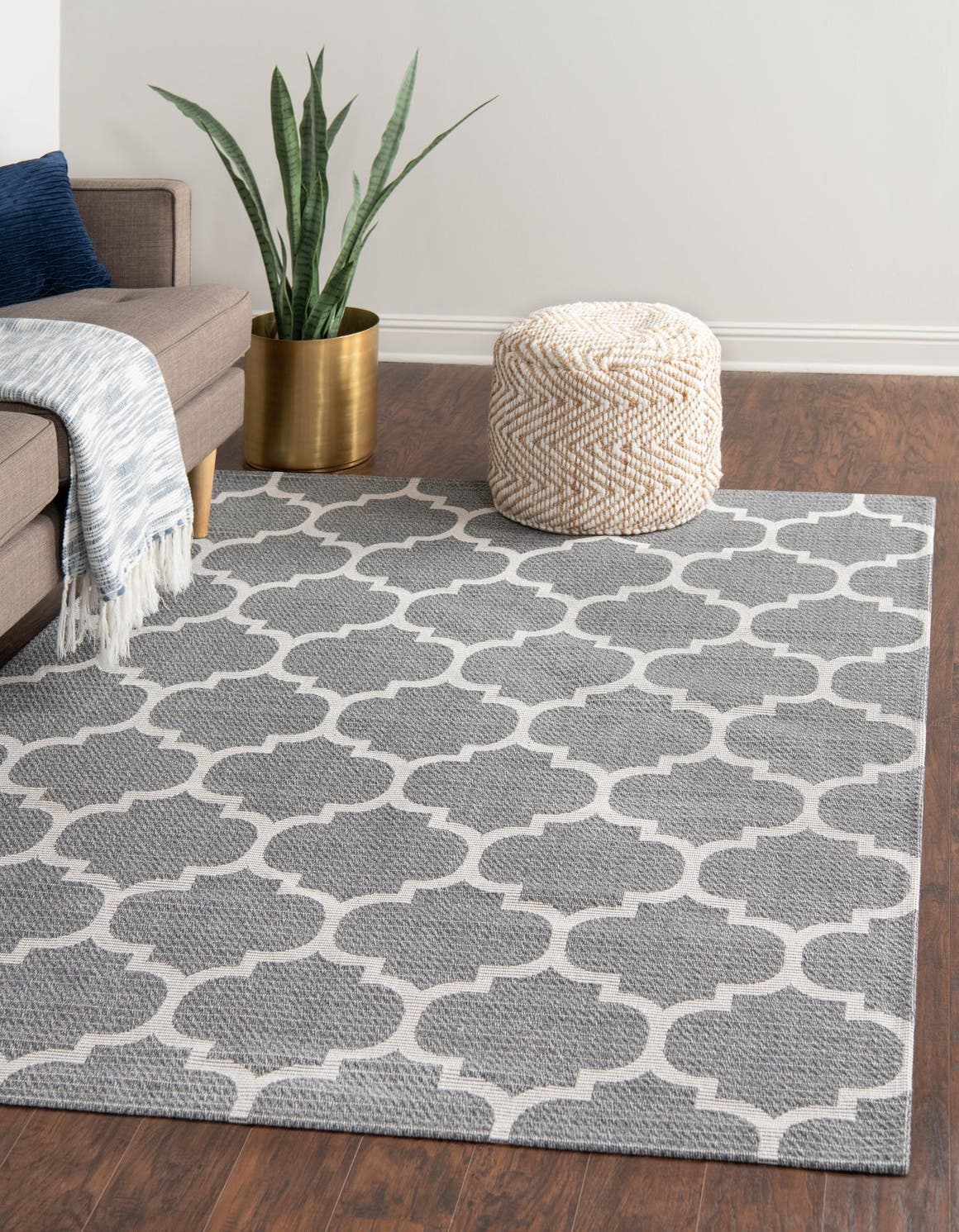 Dark Gray 8' 5 x 11' 4 Decatur Rectangle Area Rug 100% Cotton All Natural Sustainable Eco-Friendly Carpet for Dining Living Office Dorm Rooms for Sale at Rug Engine