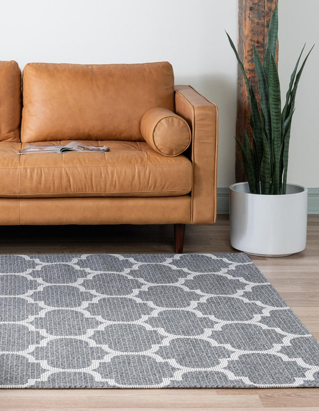 Dark Gray 7' 5 x 10' Decatur Rectangle Area Rug 100% Cotton All Natural Sustainable Eco-Friendly Carpet for Dining Living Office Dorm Rooms for Sale at Rug Engine