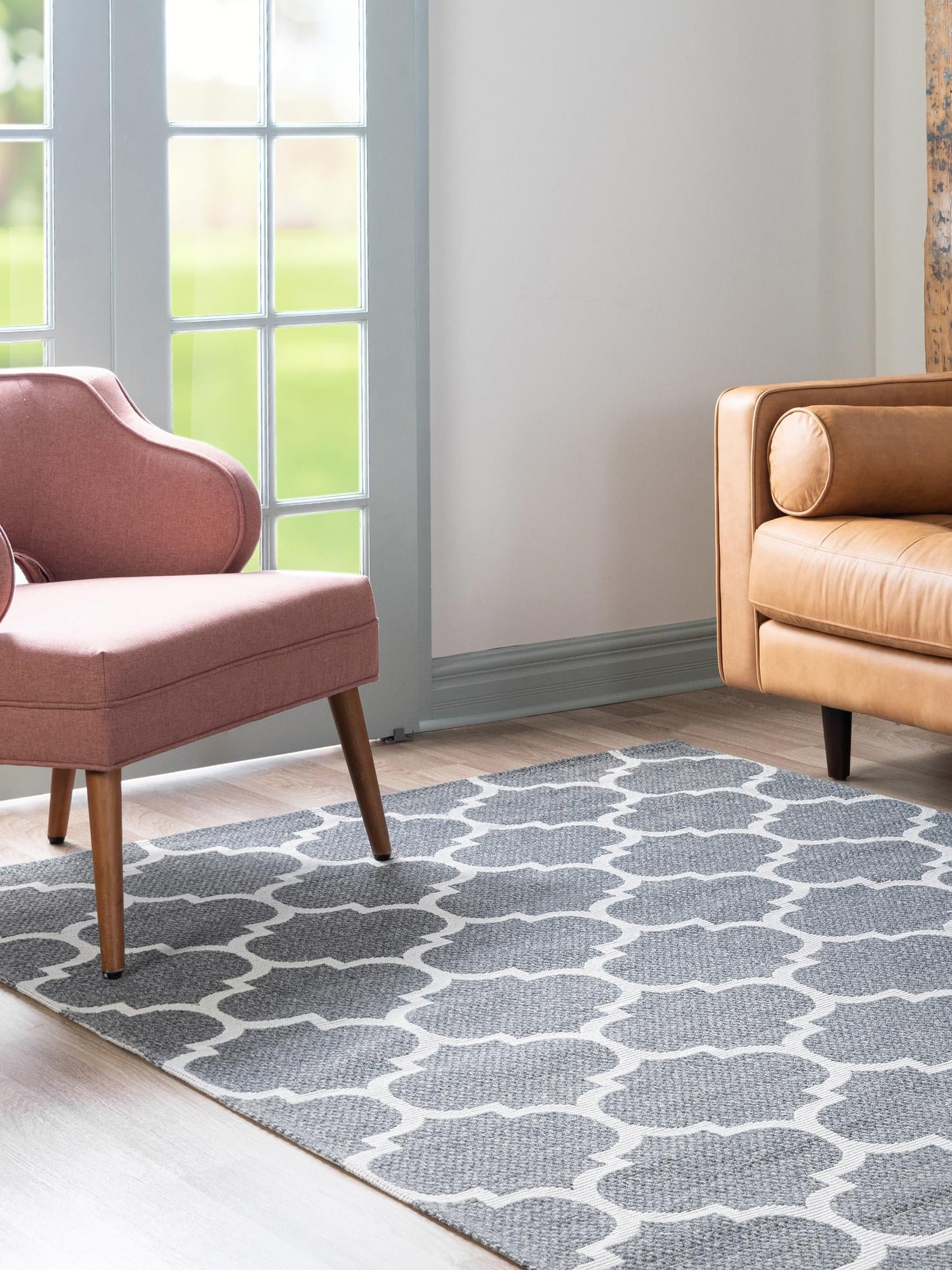 Dark Gray 4' 2 x 6' 1 Decatur Rectangle Area Rug 100% Cotton All Natural Sustainable Eco-Friendly Carpet for Dining Living Office Dorm Rooms for Sale at Rug Engine