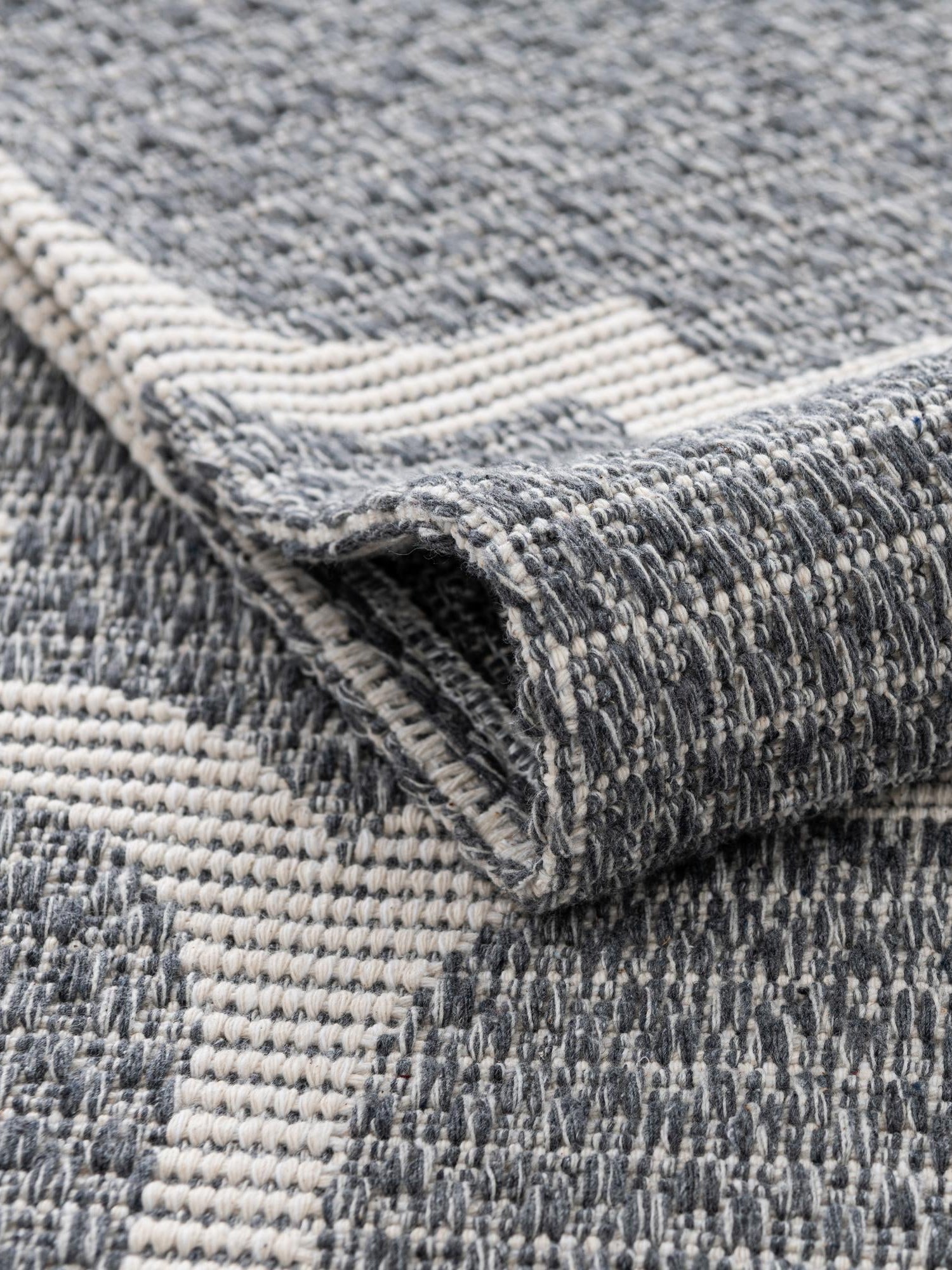 Dark Gray 6' 4 x 9' Decatur Rectangle Area Rug 100% Cotton All Natural Sustainable Eco-Friendly Carpet for Dining Living Office Dorm Rooms for Sale at Rug Engine