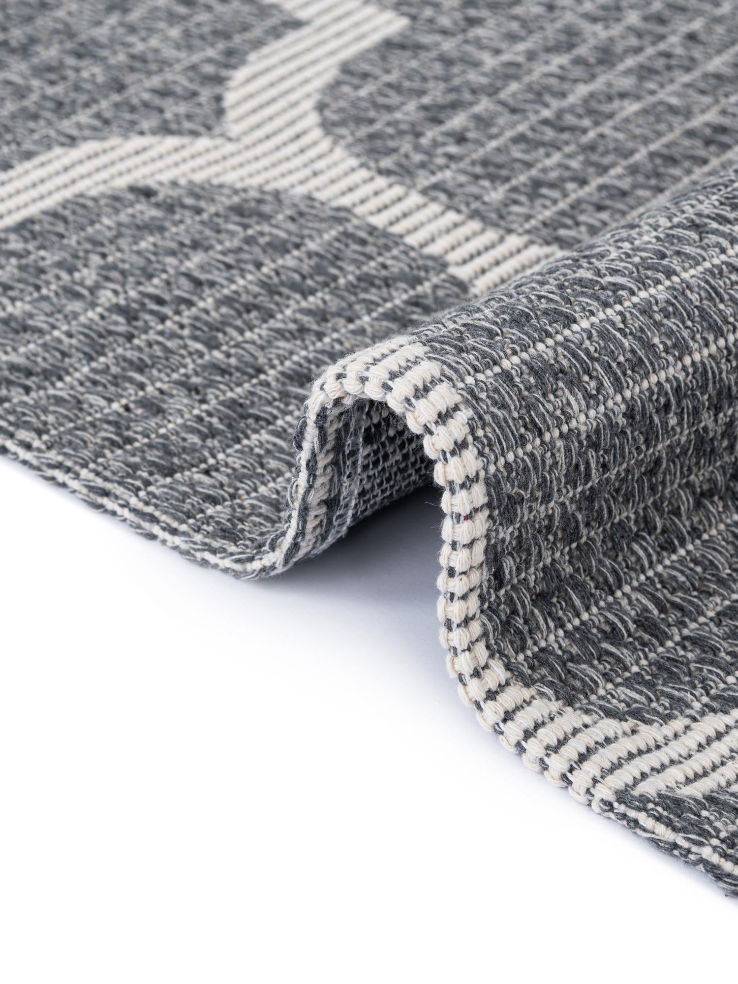 Dark Gray 2' 2 x 3' Decatur Rectangle Area Rug 100% Cotton All Natural Sustainable Eco-Friendly Carpet for Dining Living Office Dorm Rooms for Sale at Rug Engine