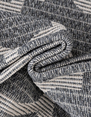 Dark Gray 2' x 7' 10 Decatur Runner Area Rug 100% Cotton All Natural Sustainable Eco-Friendly Carpet for Dining Living Office Dorm Rooms for Sale at Rug Engine
