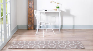 Taupe 2' x 6' Decatur Runner Area Rug 100% Cotton All Natural Sustainable Eco-Friendly Carpet for Dining Living Office Dorm Rooms for Sale at Rug Engine