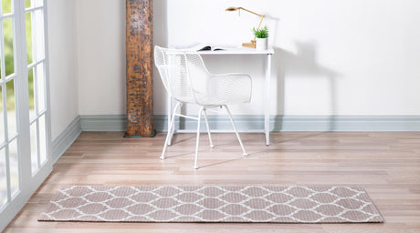 Taupe 2' x 6' Decatur Runner Area Rug 100% Cotton All Natural Sustainable Eco-Friendly Carpet for Dining Living Office Dorm Rooms for Sale at Rug Engine