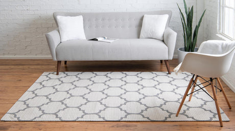 Ivory 7' 5 x 10' Decatur Rectangle Area Rug 100% Cotton All Natural Sustainable Eco-Friendly Carpet for Dining Living Office Dorm Rooms for Sale at Rug Engine