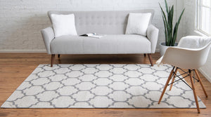 Ivory 4' 2 x 6' Decatur Rectangle Area Rug 100% Cotton All Natural Sustainable Eco-Friendly Carpet for Dining Living Office Dorm Rooms for Sale at Rug Engine