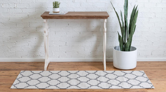 Ivory 2' x 7' 10 Decatur Runner Area Rug 100% Cotton All Natural Sustainable Eco-Friendly Carpet for Dining Living Office Dorm Rooms for Sale at Rug Engine