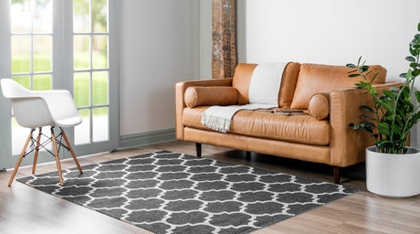 Black 5' x 7' 2 Decatur Rectangle Area Rug 100% Cotton All Natural Sustainable Eco-Friendly Carpet for Dining Living Office Dorm Rooms for Sale at Rug Engine