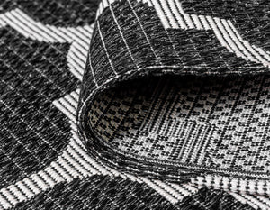 Black 5' x 7' 2 Decatur Rectangle Area Rug 100% Cotton All Natural Sustainable Eco-Friendly Carpet for Dining Living Office Dorm Rooms for Sale at Rug Engine