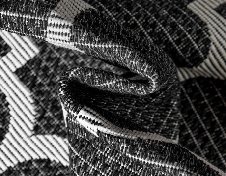 Black 5' x 7' 2 Decatur Rectangle Area Rug 100% Cotton All Natural Sustainable Eco-Friendly Carpet for Dining Living Office Dorm Rooms for Sale at Rug Engine