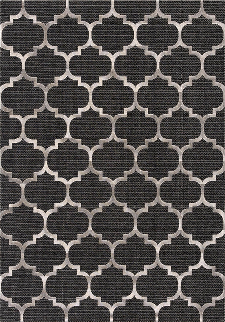 Black 5' x 7' 2 Decatur Rectangle Area Rug 100% Cotton All Natural Sustainable Eco-Friendly Carpet for Dining Living Office Dorm Rooms for Sale at Rug Engine