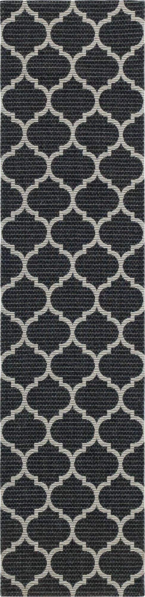 Black 2' x 8' Decatur Runner Area Rug 100% Cotton All Natural Sustainable Eco-Friendly Carpet for Dining Living Office Dorm Rooms for Sale at Rug Engine
