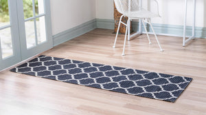 Black 2' x 8' Decatur Runner Area Rug 100% Cotton All Natural Sustainable Eco-Friendly Carpet for Dining Living Office Dorm Rooms for Sale at Rug Engine