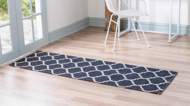 Black 2' x 8' Decatur Runner Area Rug 100% Cotton All Natural Sustainable Eco-Friendly Carpet for Dining Living Office Dorm Rooms for Sale at Rug Engine