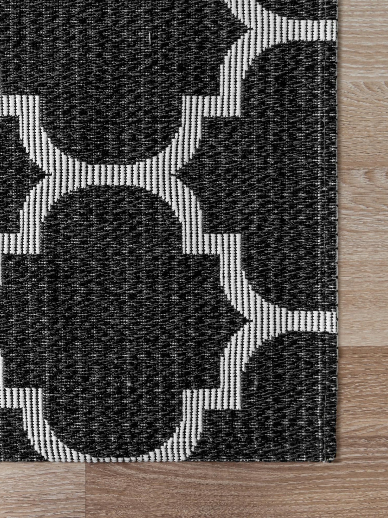 Black 2' x 8' Decatur Runner Area Rug 100% Cotton All Natural Sustainable Eco-Friendly Carpet for Dining Living Office Dorm Rooms for Sale at Rug Engine