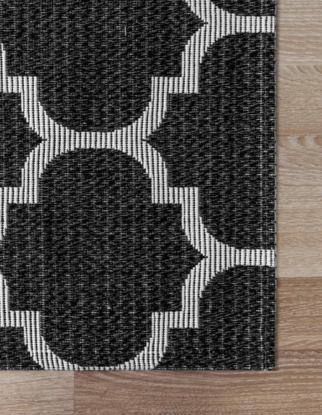 Black 2' x 8' Decatur Runner Area Rug 100% Cotton All Natural Sustainable Eco-Friendly Carpet for Dining Living Office Dorm Rooms for Sale at Rug Engine